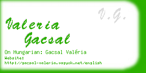 valeria gacsal business card