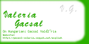 valeria gacsal business card